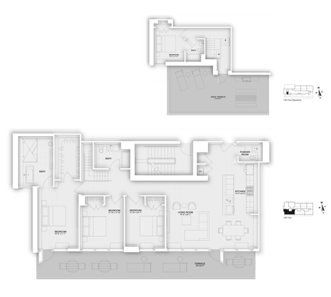 Floor plan for 4 beds, 3.5 baths, 1950 sqft